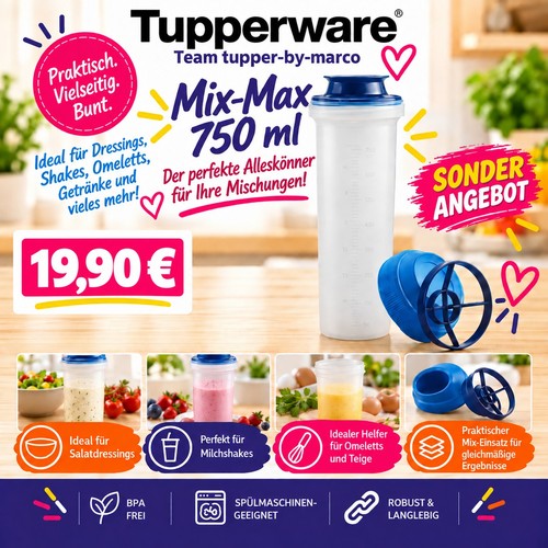 Tupperware mix max shaker - mix-max,